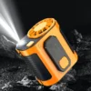 Portable Waist Fan, 10 Speed Fan with LED Light, Hands-Free Wearable Dual Clips Fans & Power Bank, for Camping, Outdoor, Jobsite