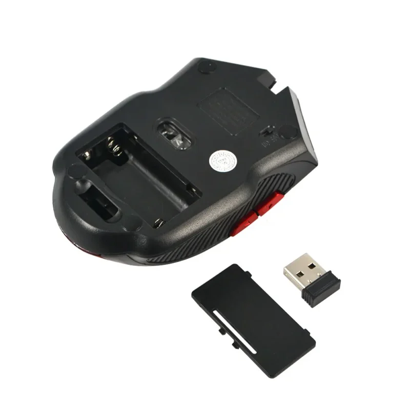 2.4G Wireless Mouse 6 Buttons Gaming Mouse Office Mouse 800-1200-1600 DPI Optical Mice with USB Receiver for Laptop Macbook