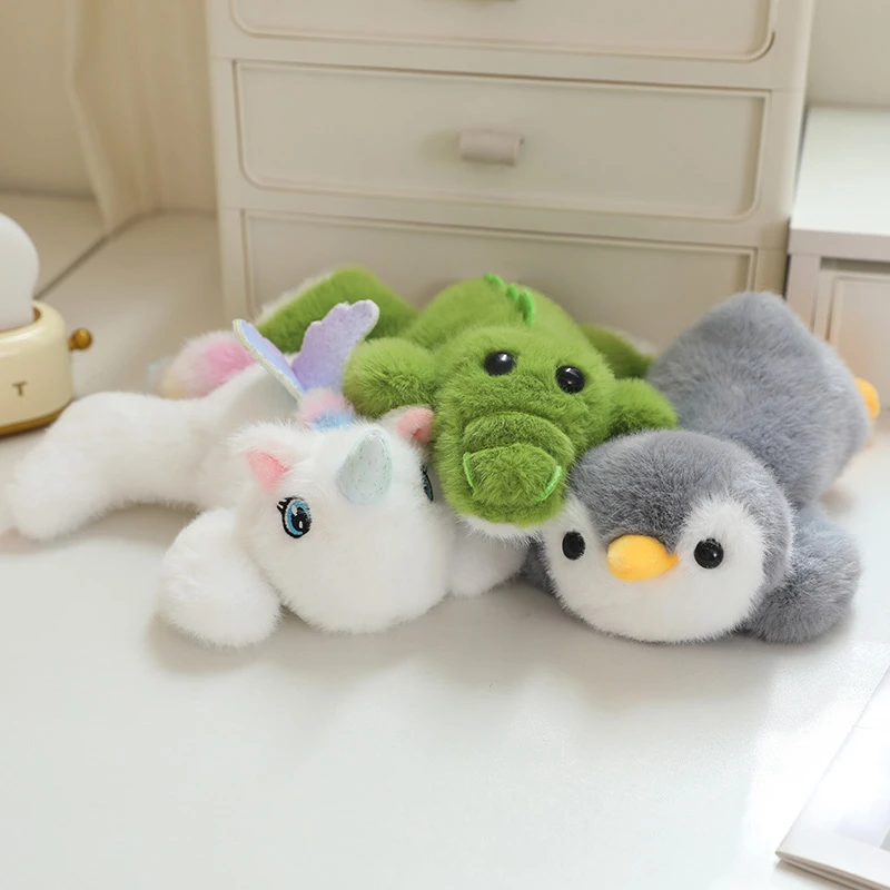 20cm Animals Plush Toys Cute Crocodile/Unicorn/Panda/Penguin Doll Soft Birthday Gift Kid Soft Mouse Wrist Pad Kids Birthday Gift