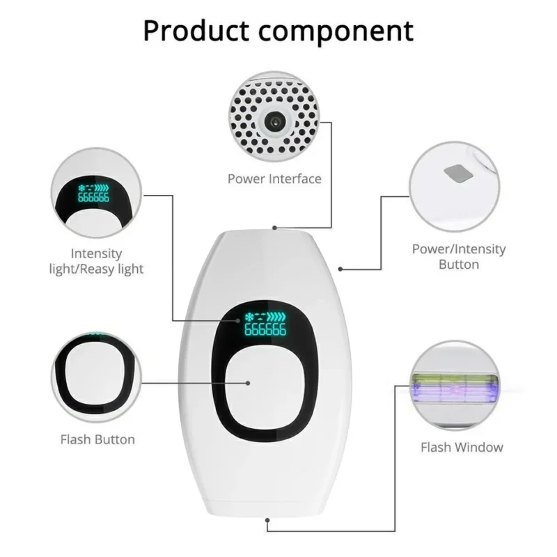 990000 Flashes IPL Laser Hair Removal Device for Women Painless Permanent Hair Remover for Body Bikini and Face Home Use