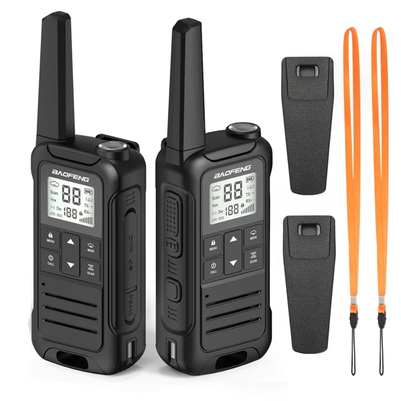 2PCS Baofeng F22 PMR FRS Mini Walkie Talkie Waterproof Type-C Licence-free NOAA Portable Two Way Ham Radio for Hunting