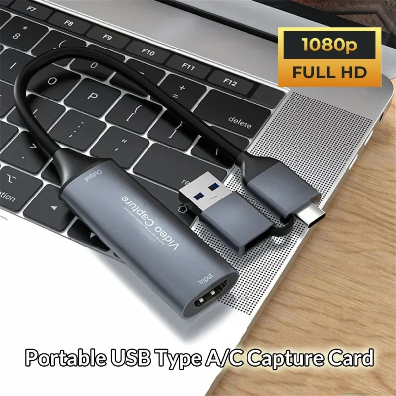 Portable Type C/A Video Capture Card USB 3.0 FHD1080P@60Hz UVC Phone Win Mac OS For HDMI-compatible Switch Xbox PS5/4 Camera