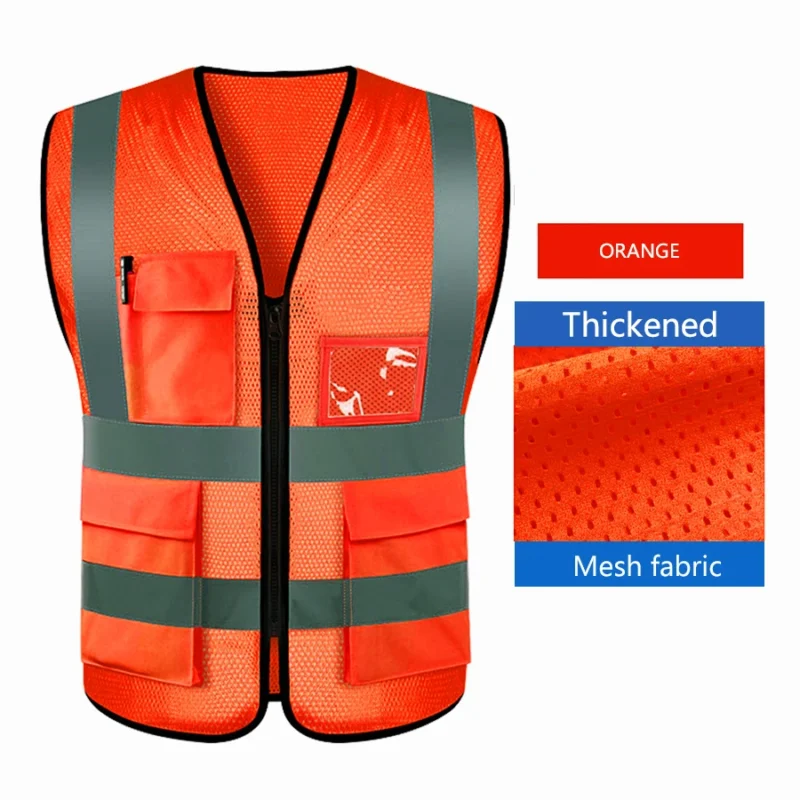 Safety High Visibility Reflective Vest Adjustable Reflective Security Vests Traffic Night Outdoor For Running Cycling Sports