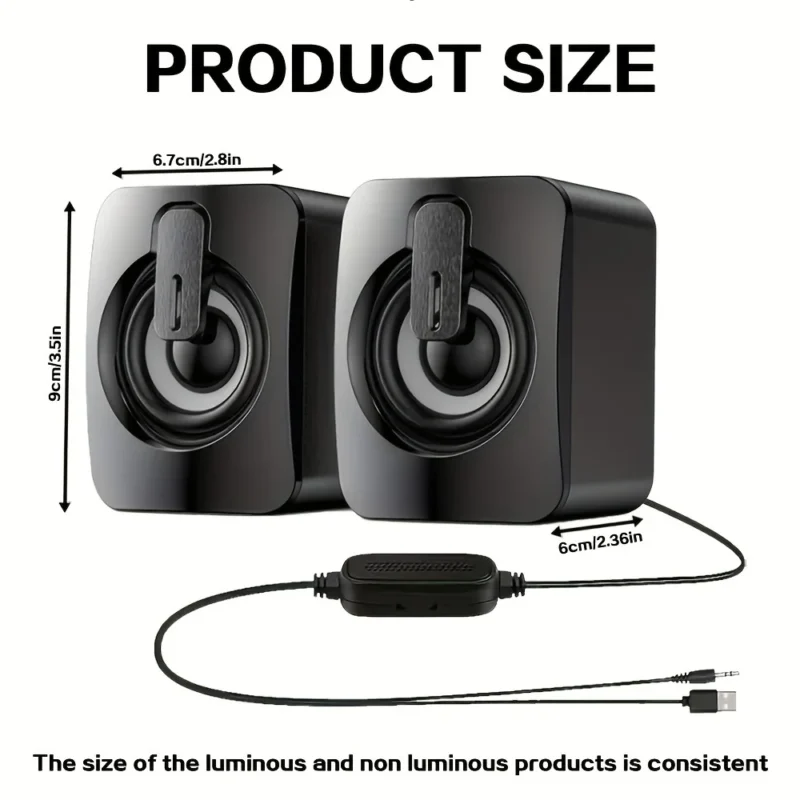 Computer Speakers PC Sound Box HIFI Stereo Microphone USB Wired Caixa De Som with LED Light For Desktop Computer