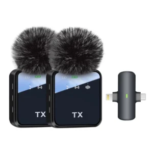 3 in 1 Microphone for iPhone/Android, Wireless, 328ft Transmission, Mini Microphone for Record Interview, YouTube, Tiktok
