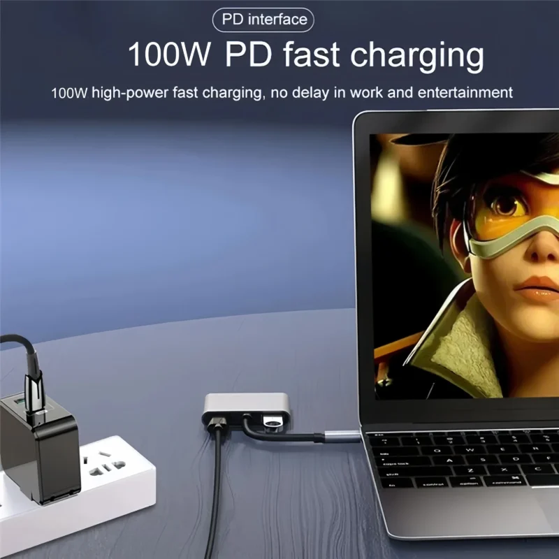 4-in-1 USB C Docking Station Dual HDMI 4K60Hz USB 3.0 HUB Type C to HDMI Adapter USB C HUB TYPC C Splitter For Laptop Macbook