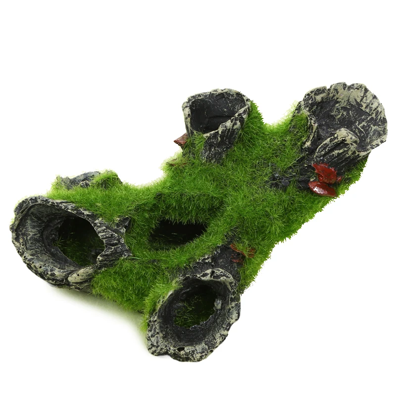 1PC Aquarium Tree Trunk Resin for Fish Tank Decoration for Hiding Shrimp and Fish Landscape Rock Hiding Cave Tree Decoration