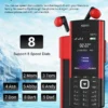 SERVO R25 PRO Mobile Phone Dual SIM Standby Call Recording Speed Dial Blacklist Torch FM 2G GSM Cellphone Built-in TWS Earphones