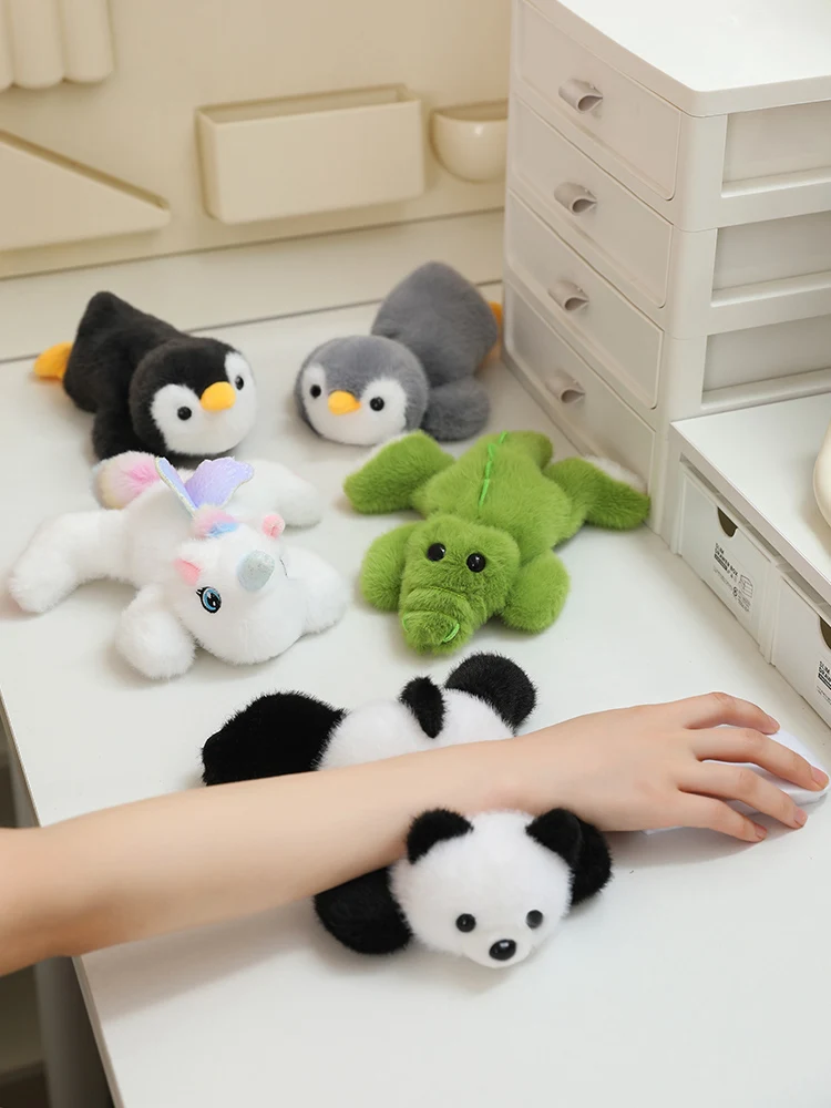 20cm Animals Plush Toys Cute Crocodile/Unicorn/Panda/Penguin Doll Soft Birthday Gift Kid Soft Mouse Wrist Pad Kids Birthday Gift