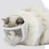Pet Muzzle Anti-bite Adjustable Breathable Anti-scratch Small Pet Transparent Grooming Muzzle Cat Supplies