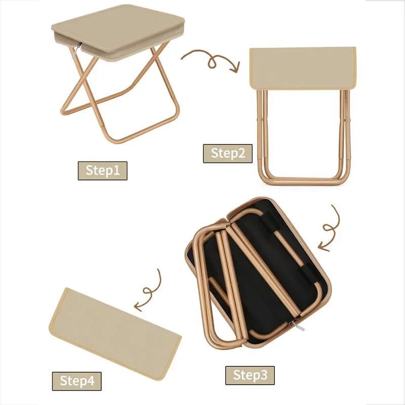 Outdoor Camping Folding Chair Multifunctional Stool Ultralight Fishing Stool Portable Leisure Handbag Chair Outdoor Furniture