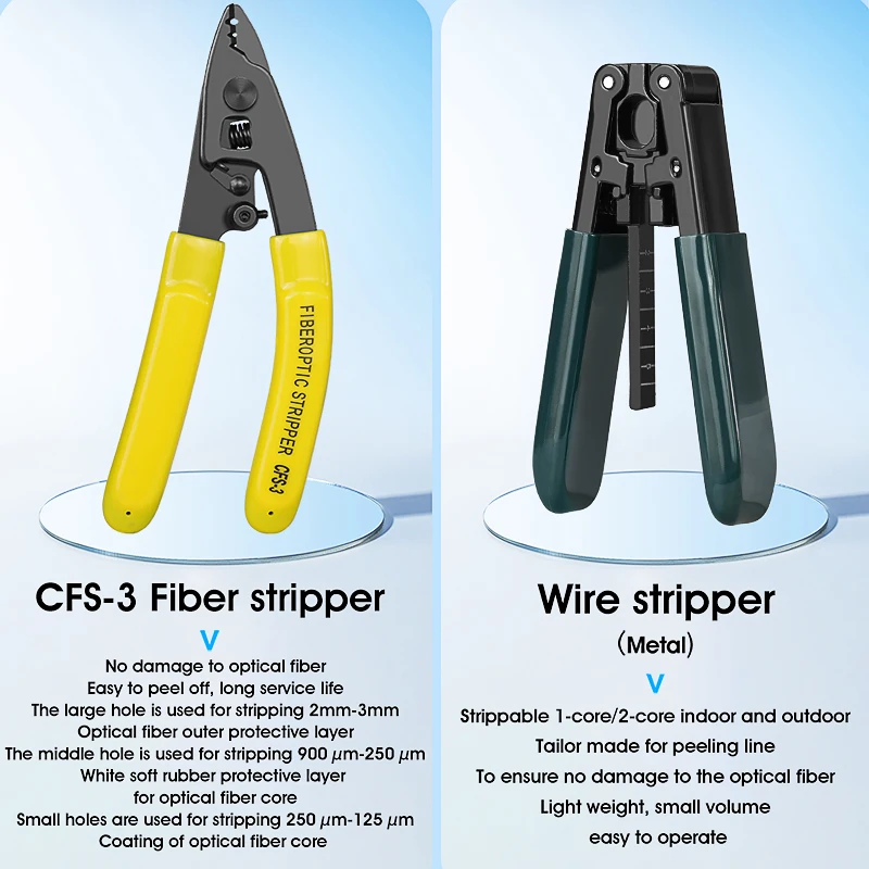 COMPTYCO FTTH Fiber Optic Tool Kit with Fiber Fibra Optica Power Meter and 10mW Visual Fault Locator AUA-6S FTTH tool