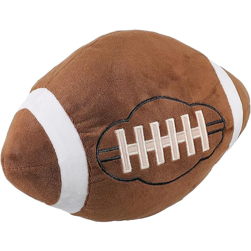 Rugby Plush Throw Pillows Contemporary Plush Football Throw Pillows, Soft -Filled Sports Cushions Home Decor