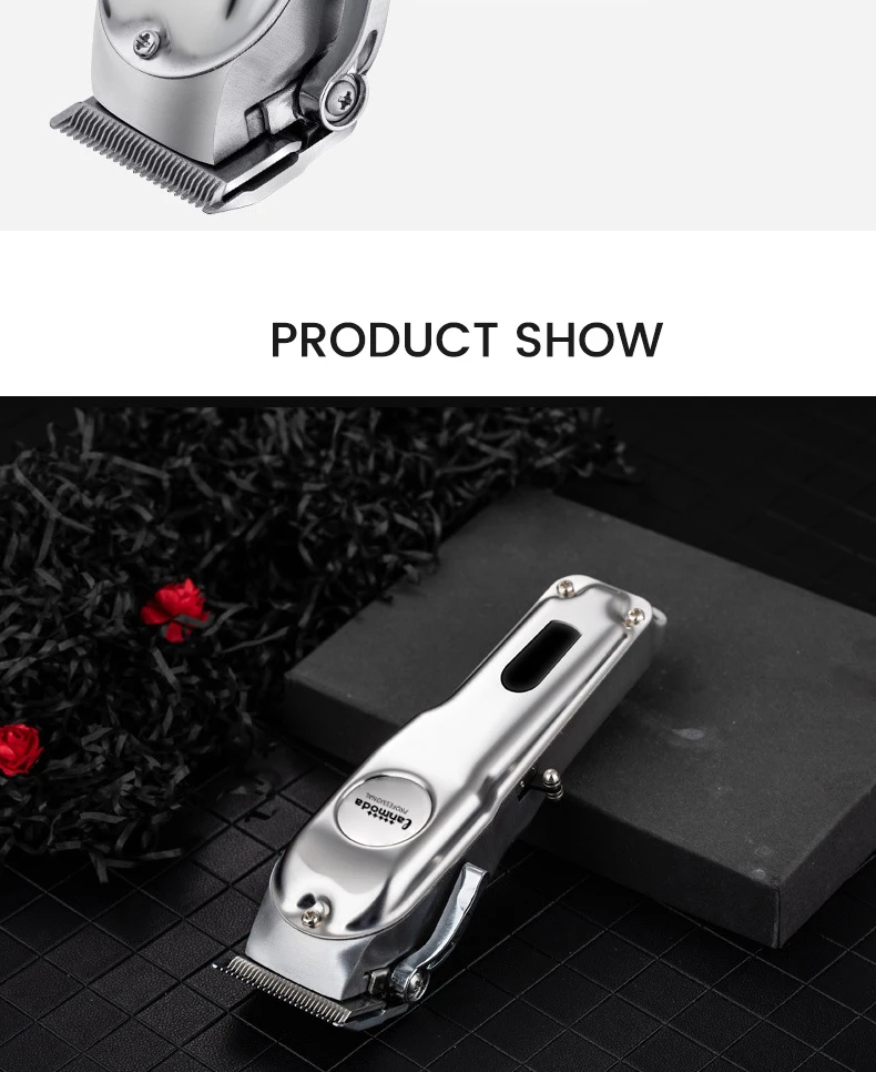 Professional Dog Hair Clipper All Metal Rechargeable Pet Trimmer Cat Shaver Cutting Machine Puppy Grooming Haircut Low Noice