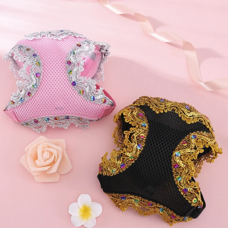 Ventilate Small Dog Harness Leash Sets Summer Soft Cat Harness and Leash Sets Adjustable Dog Harness Pet Leash Cat Accessories
