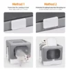 Cat Litter Box with Scoop and Tray Sifting Enclosed Foldable Kitten Toilet Detachable Poop Top Front Entry Pet Supplies