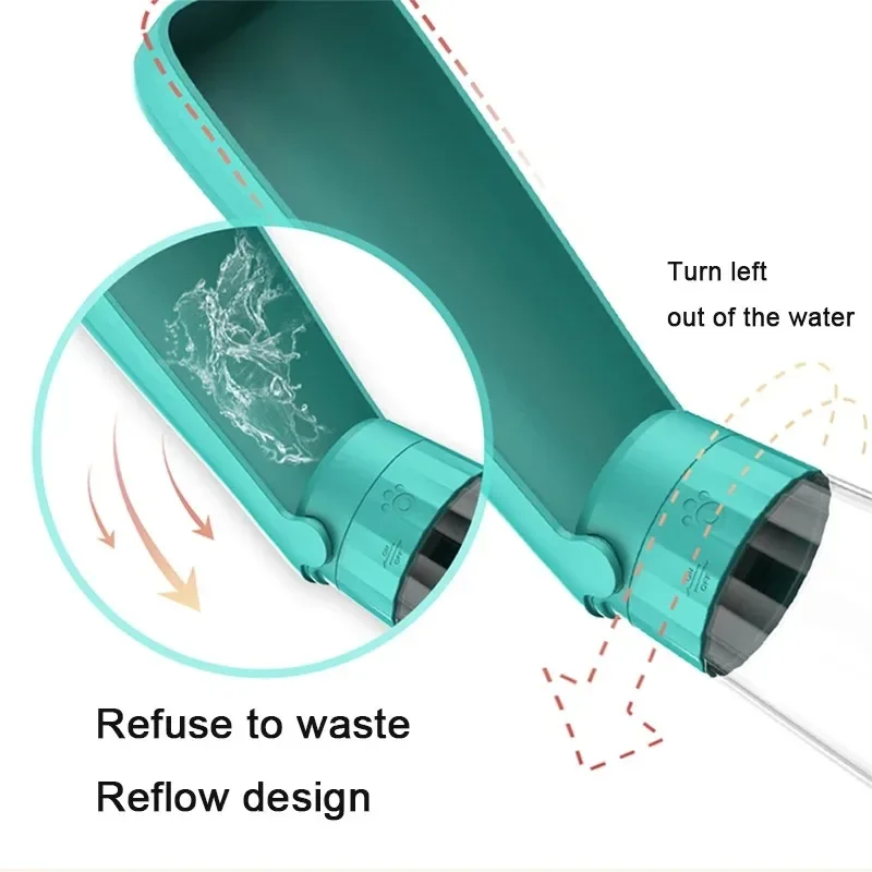 550ml Foldable Leakproof Dog Water Bottle Portable Outdoor Travel Hiking Drinking Bowl for Small Large Dogs Cats Food Grade Mate