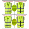 Safety High Visibility Reflective Vest Adjustable Reflective Security Vests Traffic Night Outdoor For Running Cycling Sports