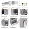 Cat Litter Box with Scoop and Tray Sifting Enclosed Foldable Kitten Toilet Detachable Poop Top Front Entry Pet Supplies