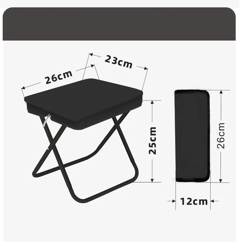 Outdoor Camping Folding Chair Multifunctional Stool Ultralight Fishing Stool Portable Leisure Handbag Chair Outdoor Furniture