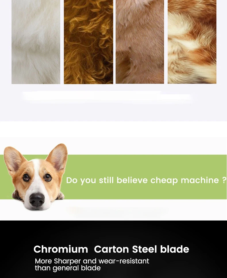 Professional Dog Hair Clipper All Metal Rechargeable Pet Trimmer Cat Shaver Cutting Machine Puppy Grooming Haircut Low Noice