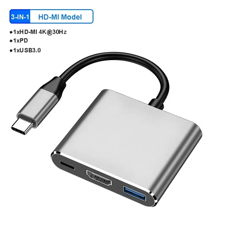 4-in-1 USB C Docking Station Dual HDMI 4K60Hz USB 3.0 HUB Type C to HDMI Adapter USB C HUB TYPC C Splitter For Laptop Macbook