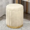 New Storage Round Stool, Shoe Changing Stool with Storage Space, Makeup Stool, Bedroom Dressing Table Round Stool