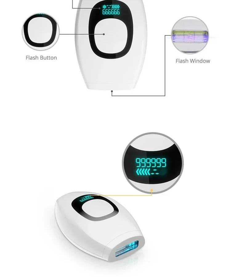 990000 Flashes IPL Laser Hair Removal Device for Women Painless Permanent Hair Remover for Body Bikini and Face Home Use