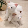 38cm New Simulation Cat Plush Toys Soft Stuffed 5 Color Cat Lying Posture Solid Color Cat Plush Doll  Kids Girls Birthday Gift