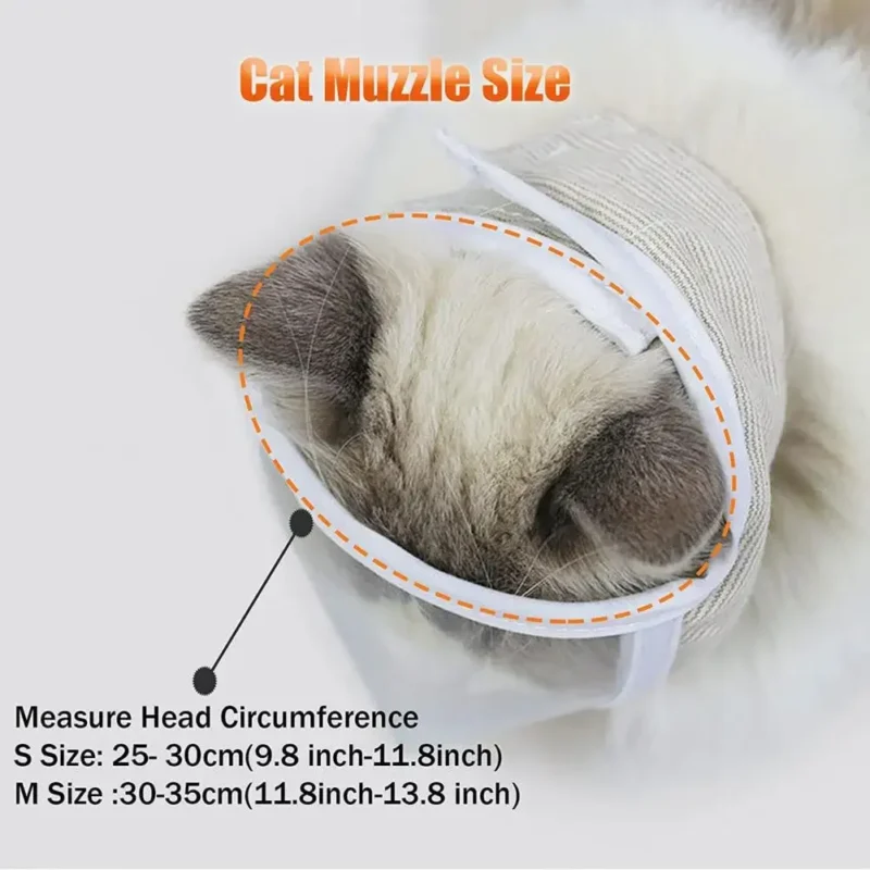 Pet Muzzle Anti-bite Adjustable Breathable Anti-scratch Small Pet Transparent Grooming Muzzle Cat Supplies