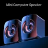 Computer Speakers PC Sound Box HIFI Stereo Microphone USB Wired Caixa De Som with LED Light For Desktop Computer