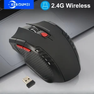 2.4G Wireless Mouse 6 Buttons Gaming Mouse Office Mouse 800-1200-1600 DPI Optical Mice with USB Receiver for Laptop Macbook