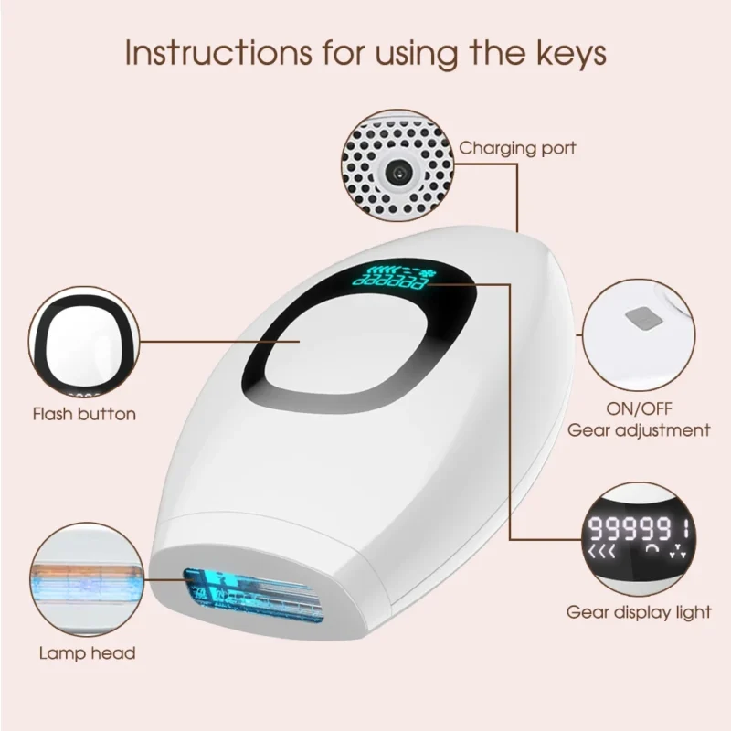 990000 Flashes IPL Laser Hair Removal Device for Women Painless Permanent Hair Remover for Body Bikini and Face Home Use