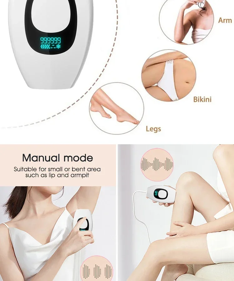 990000 Flashes IPL Laser Hair Removal Device for Women Painless Permanent Hair Remover for Body Bikini and Face Home Use