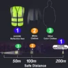 Safety High Visibility Reflective Vest Adjustable Reflective Security Vests Traffic Night Outdoor For Running Cycling Sports