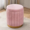 New Storage Round Stool, Shoe Changing Stool with Storage Space, Makeup Stool, Bedroom Dressing Table Round Stool