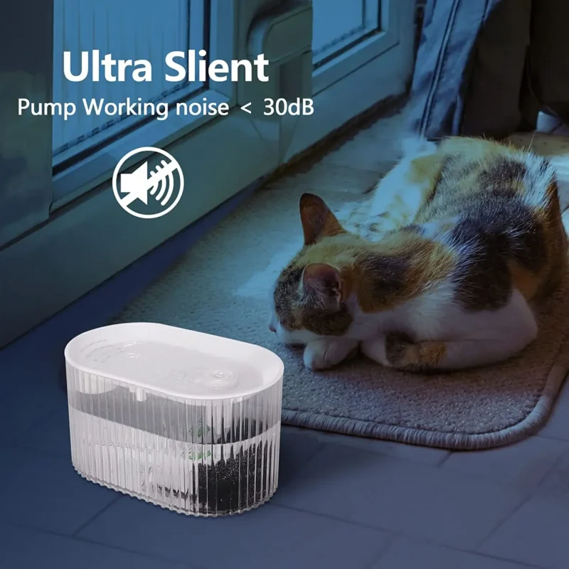 Pet Cat Fountain 1.35L Ultra Quiet Pet Water Fountain for Kitty Cat Dog Transparent Automatic Pet Water Dispenser Cat Products