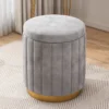 New Storage Round Stool, Shoe Changing Stool with Storage Space, Makeup Stool, Bedroom Dressing Table Round Stool