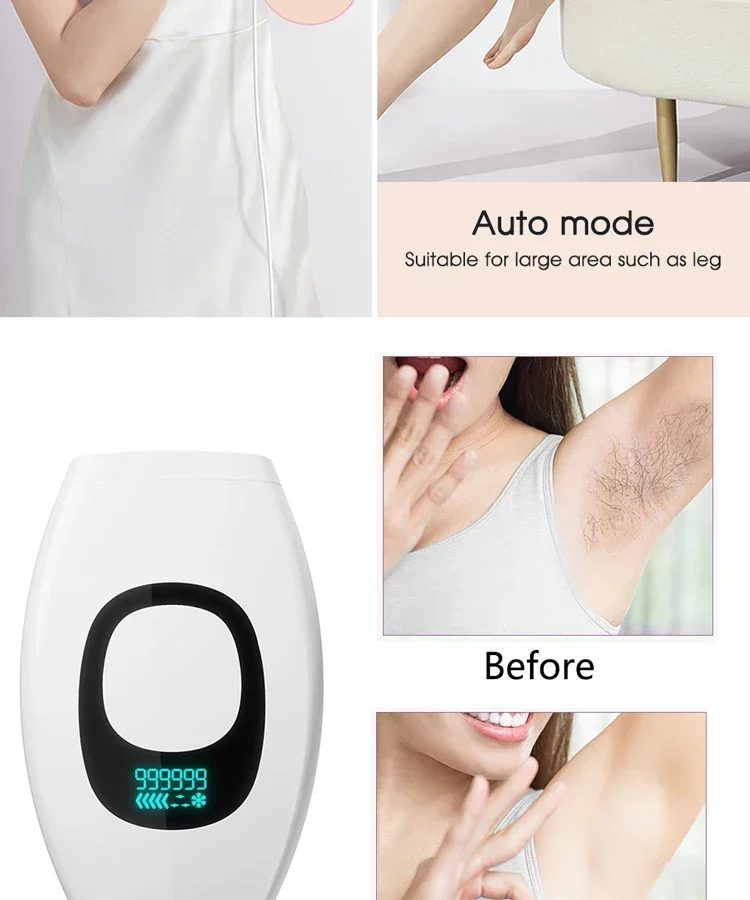 990000 Flashes IPL Laser Hair Removal Device for Women Painless Permanent Hair Remover for Body Bikini and Face Home Use
