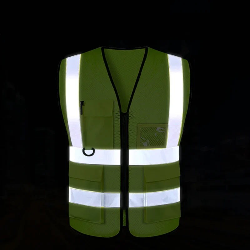 Safety High Visibility Reflective Vest Adjustable Reflective Security Vests Traffic Night Outdoor For Running Cycling Sports