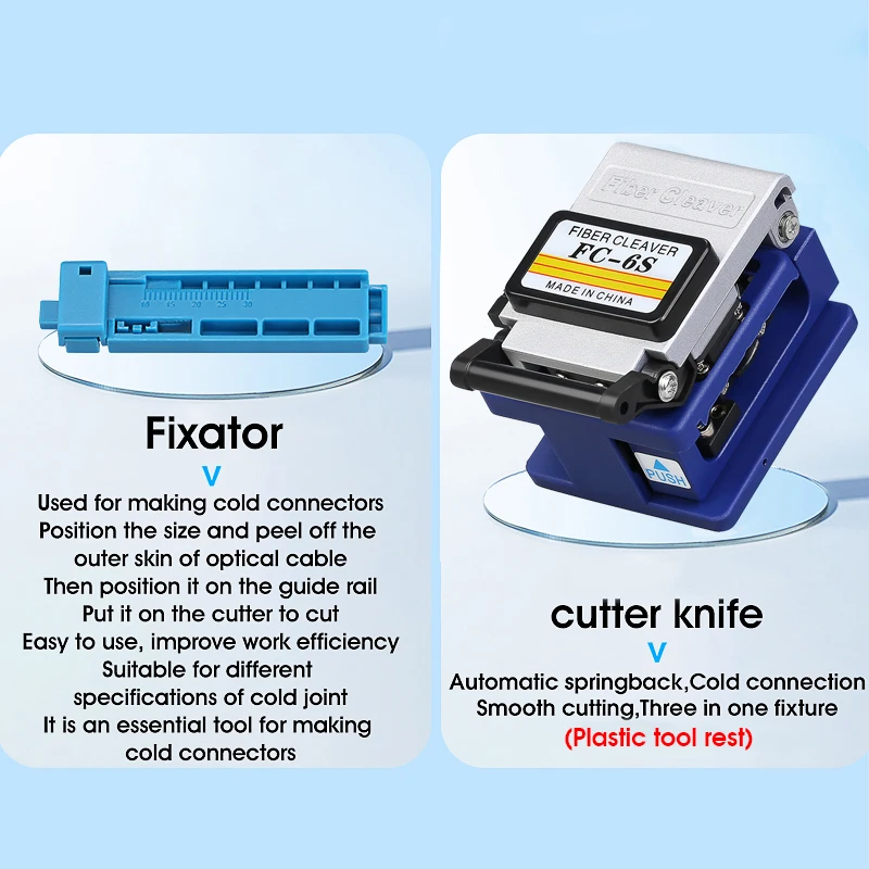 COMPTYCO FTTH Fiber Optic Tool Kit with Fiber Fibra Optica Power Meter and 10mW Visual Fault Locator AUA-6S FTTH tool