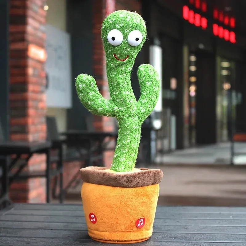 A talking cactus toy that can be charged, recorded, and repeated. Suitable for Spanish, English, and Arabic voice changer NEW