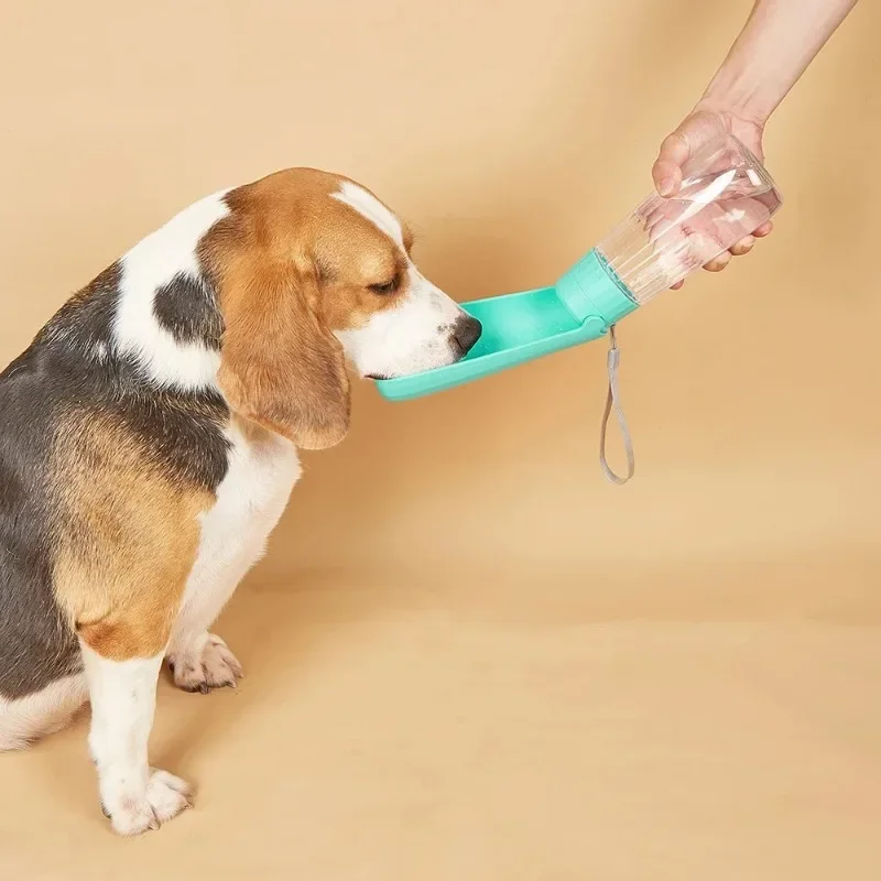 550ml Foldable Leakproof Dog Water Bottle Portable Outdoor Travel Hiking Drinking Bowl for Small Large Dogs Cats Food Grade Mate