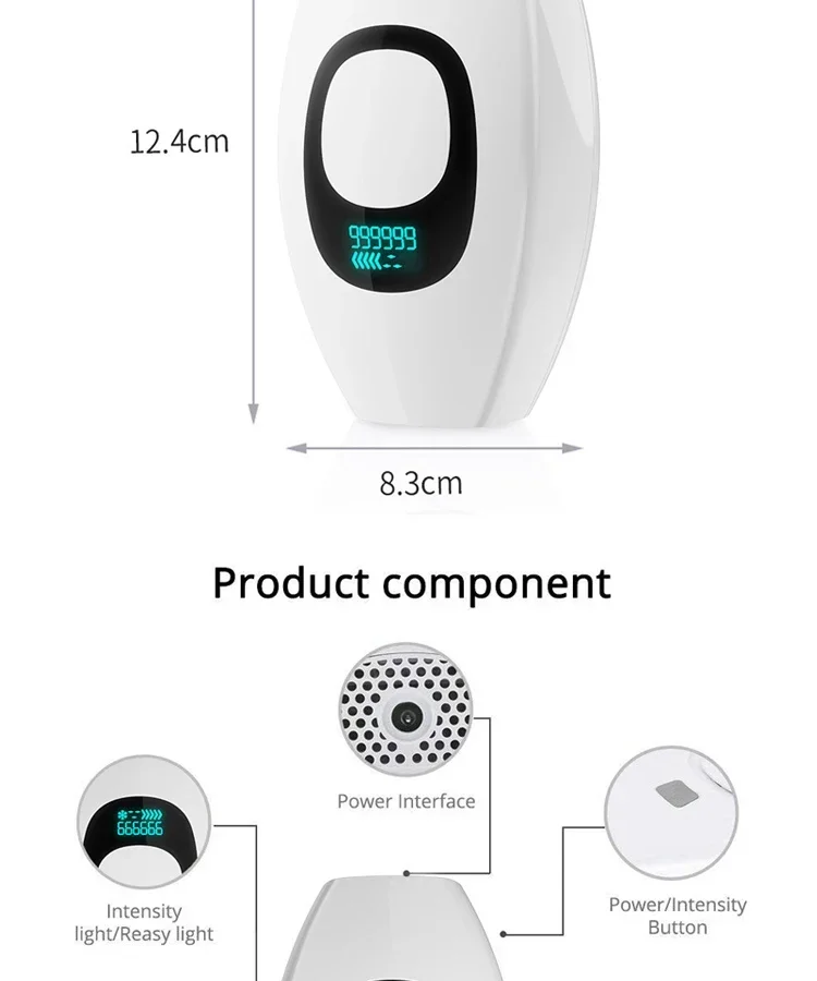 990000 Flashes IPL Laser Hair Removal Device for Women Painless Permanent Hair Remover for Body Bikini and Face Home Use