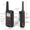 2PCS Baofeng F22 PMR FRS Mini Walkie Talkie Waterproof Type-C Licence-free NOAA Portable Two Way Ham Radio for Hunting