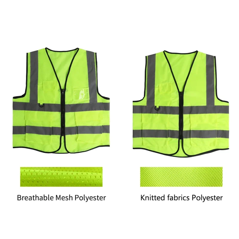 Safety High Visibility Reflective Vest Adjustable Reflective Security Vests Traffic Night Outdoor For Running Cycling Sports