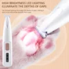 Portable Dog Paw Trimmer with Led Light Rechargeable Cordless Nail Grinder Shaver for Cats And Other Pets Nail Grooming Tools