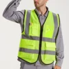 Safety High Visibility Reflective Vest Adjustable Reflective Security Vests Traffic Night Outdoor For Running Cycling Sports