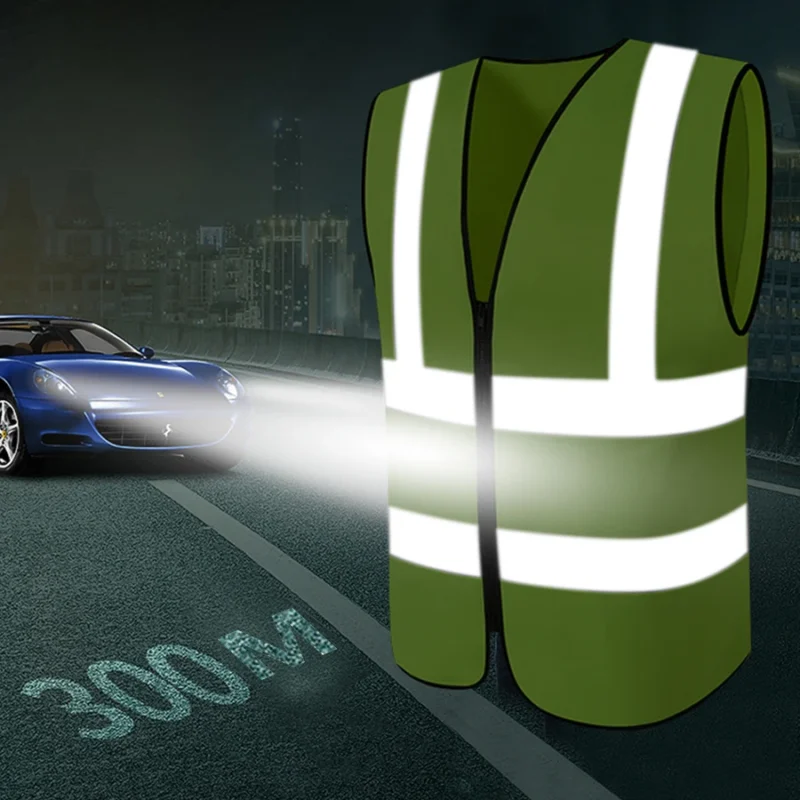 Safety High Visibility Reflective Vest Adjustable Reflective Security Vests Traffic Night Outdoor For Running Cycling Sports