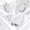 American Flag Stainless Steel Cremation Jewelry for Loved Ones Urn Necklace Memorial Keepsake Ashes Holder Necklace
